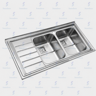سینک توکار استیل البرز مدل ۷۳۴ | دولگنه